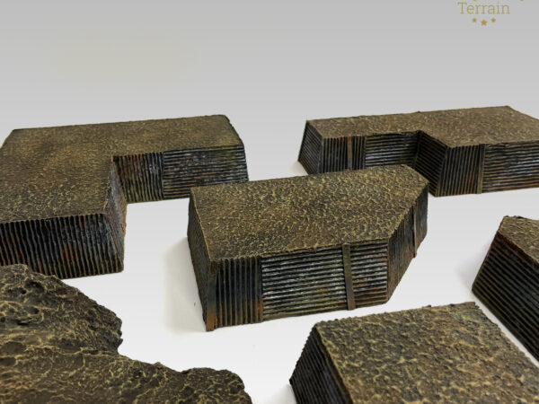 Interchangeable modular trench sections for 28mm skirmish games, tactical defensive layout.