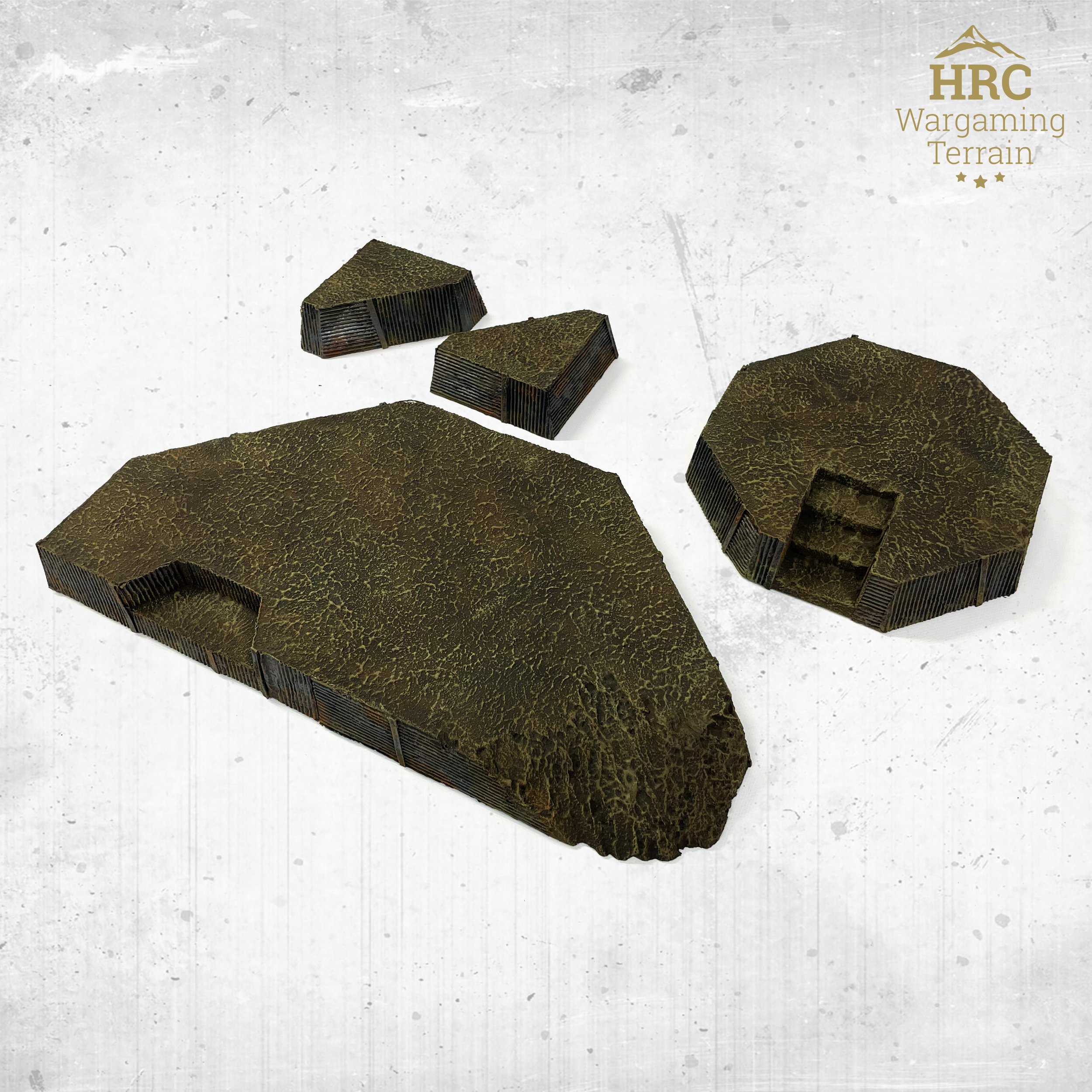 Tactical firing positions and elevated embankments, 2-inch height modular trenches sections.