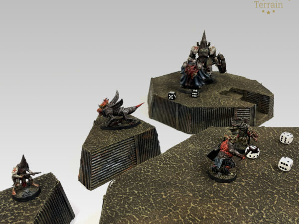 Textured earth and corrugated trench walls, professionaly weathered wargaming expansion kit.