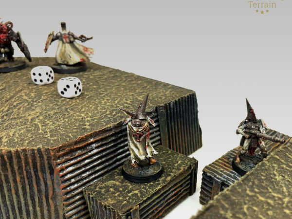 Tactical infantry elevation for trench warfare games, compatible with Warhammer 40k and Necromunda.